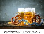 Oktoberfest Beer With Bavarian...