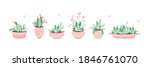nr2. set of cactus plants in... | Shutterstock .eps vector #1846761070