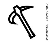 pickaxe icon isolated sign... | Shutterstock .eps vector #1609937050
