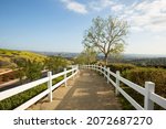 Small photo of Daytime view of a public trail and city view of Yorba Linda, California, USA.