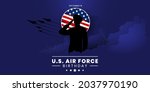 us air force birthday.... | Shutterstock .eps vector #2037970190