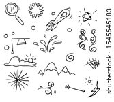 hand drawn set elements arrow ... | Shutterstock .eps vector #1545545183