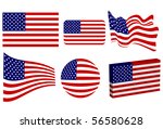 american flag set | Shutterstock . vector #56580628