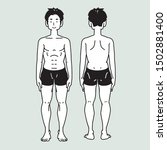 healthy human body of young men | Shutterstock .eps vector #1502881400
