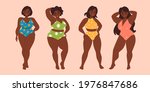 set of plus size african... | Shutterstock .eps vector #1976847686