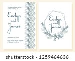 wedding invitation. modern... | Shutterstock .eps vector #1259464636