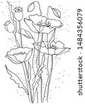 abstract flower motive  flower... | Shutterstock . vector #1484356079