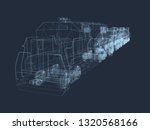 train wireframe. polygonal... | Shutterstock . vector #1320568166