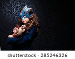 Little Girl In Venetian Mask