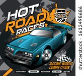 hot road races logo vector... | Shutterstock .eps vector #1613498686