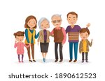 portrait of multi generation. ... | Shutterstock .eps vector #1890612523
