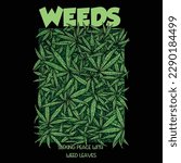 Weeds are plants that appear around unwanted cultivated or plantation crops and agricultural crops. You can see lots of fresh piles of weed leaves
