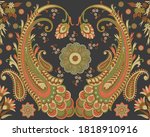 seamless flower paisley pattern ... | Shutterstock .eps vector #1818910916