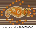 abstract paisley motif pattern... | Shutterstock .eps vector #1824716060