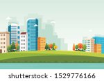 downtown nature landscape with... | Shutterstock .eps vector #1529776166