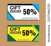 simple gift voucher design.... | Shutterstock .eps vector #2107486220