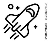 space rocket icon. outline... | Shutterstock .eps vector #1198038910