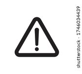 caution exclamation vector icon ... | Shutterstock .eps vector #1746034439