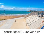 Small photo of Margate,England-July 1st,2022:The Kings Steps and Harbour Arm in Margate,UK