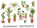 big set of isolated home plants ... | Shutterstock .eps vector #1937921473