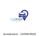 car wash logo design template... | Shutterstock .eps vector #1345819820