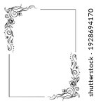 rectangular floral frame  rose... | Shutterstock .eps vector #1928694170
