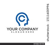 letter c with head logo minimal ... | Shutterstock .eps vector #1511600996