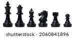 Isolated Black Chess Set Chess...