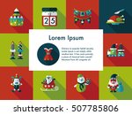 christmas and winter icons set | Shutterstock .eps vector #507785806