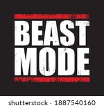beast mode gym fitness t shirt... | Shutterstock .eps vector #1887540160