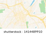 empty vector map of white... | Shutterstock .eps vector #1414489910