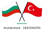 bulgaria and turkey flags... | Shutterstock .eps vector #1832346550