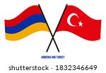 armenia and turkey flags... | Shutterstock .eps vector #1832346649