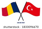 chad and turkey flags crossed... | Shutterstock .eps vector #1833096670