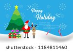 holiday card or christmas card... | Shutterstock .eps vector #1184811460