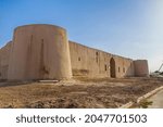 Small photo of Building of the medieval caravanserai or the Kyr Kyz palace (Fortress of 40 girls), Termez, Uzbekistan. Two-storey building was built in the IX century