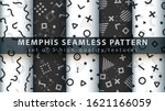 memphis seamless pattern   set... | Shutterstock .eps vector #1621166059