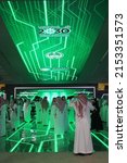 Small photo of Dubai, United Arab Emirates - October 17, 2021: Kingdom of Saudi Arabia pavilion at 'Gitex Global' - the world's biggest in-person technology event of the year - at Dubai World Trade Centre.
