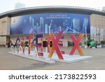 Small photo of Dubai, UAE - October 17-21, 2021: Event branding on display at 'Gitex Global 2021' - the world's biggest in-person technology event of the year - with 4,000 exhibitors from 140 countries.