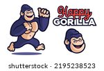 Happy Gorilla Cartoon Character ...