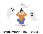 anxiety or fears concept.... | Shutterstock .eps vector #1872101833