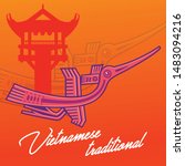 vietnamese traditional pattern... | Shutterstock .eps vector #1483094216