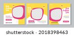 set of three memphis background ... | Shutterstock .eps vector #2018398463