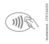 contactless payment symbol. nfc ... | Shutterstock .eps vector #1737116153