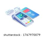 contactless payment via... | Shutterstock .eps vector #1767970079