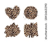 leopard print textured hand... | Shutterstock .eps vector #1841663290