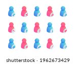 user isometric icons set. 3d... | Shutterstock .eps vector #1962673429