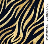vector trendy golden tiger skin ... | Shutterstock .eps vector #2058084773