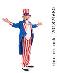 Small photo of Patriot: Uncle Sam With Arms Stretched