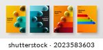 colorful realistic balls... | Shutterstock .eps vector #2023583603